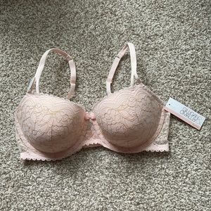 Pink and Gold Lace Bra 36D